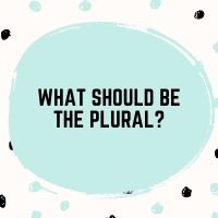 What should be the plural of this word?  image