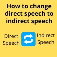 How to change Direct Speech into Indirect Speech 