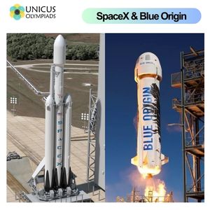 SpaceX and Blue Origin Collage