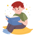 Tom picked up a book and took a look.
