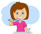 brushing our teeth