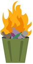 burning garbage