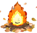 Burning leaves and trash in the open.