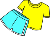 A t-shirt and shorts