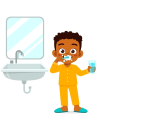 Brushing teeth before bed