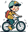 Riding a bicycle