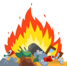 Burning garbage in the open.
