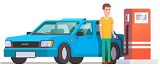 A car running on petrol