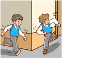 It's okay to run around in the school corridor during recess.
