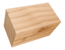 A wooden block – because it does not produce sound when struck